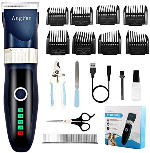 Dog Hair Clippers Dog Clippers For Grooming 16pcs Dog Grooming Kit For Small Dogs Grooming Clippers Supplies Profesional Pet Cat Dog Shaver Clippers