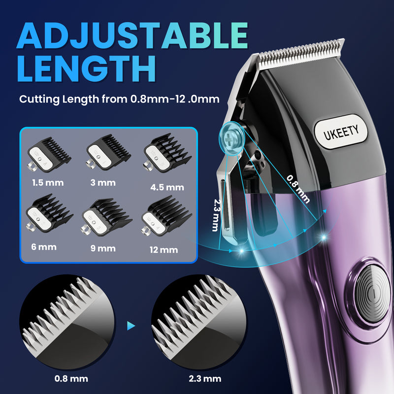 Hair Clipper for Men Cordless Beard Trimmer Haircut Grooming Set Professional Hair Barber Cutting Kit IPX7 Waterproof LED Display