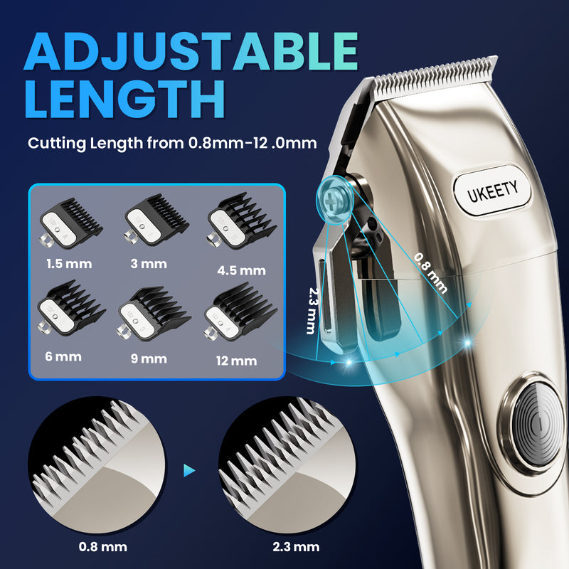 Hair Clipper for Men Cordless Beard Trimmer Haircut Grooming Set Hiar Clippers IPX7 Waterproof Professional Hair Barber Cutting Kit LED Display